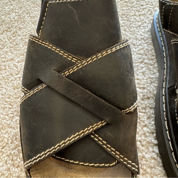 Vintage Sketchers Strap Leather Sandals Y2K Jammers Chunky 11 Men’s